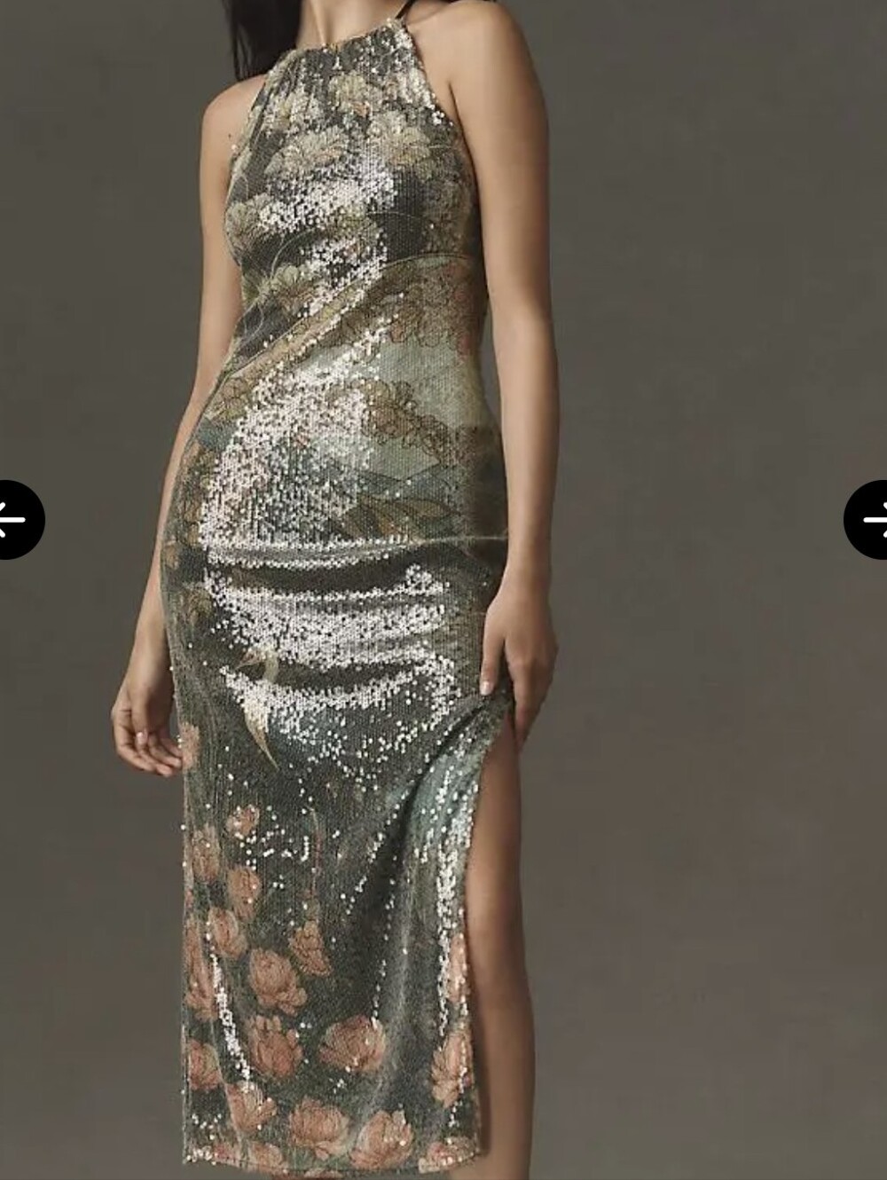NWT BHLDN Paulina Halter Printed Sequim Midi Dress